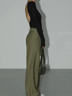 Sale Solid Open Back Bodysuit Bodysuits|Bodysuits