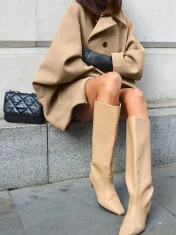 Solid Oversized Pocket Button Coat Outerwear|Coats