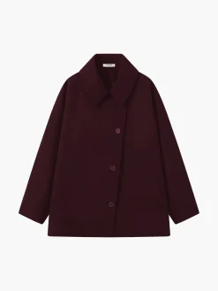 Solid Oversized Pocket Button Coat Outerwear|Coats