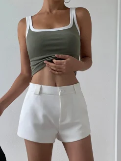 Discount Solid Pockets Shorts Shorts|Bottoms