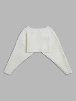 Online Solid Ribbed Bolero Cardigans|Sweaters & Cardigans