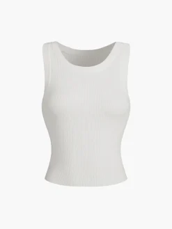 Online Solid Ribbed Sweater Vest Sweater Vests|Sweaters & Cardigans