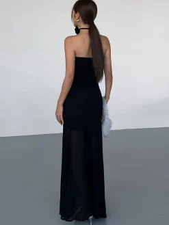 Outlet Solid Two Layer Maxi Skirt Skirts|Bottoms