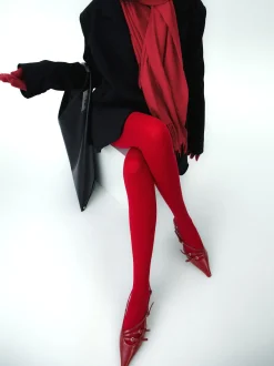 Discount Solid Velvet Tights Socks & Tights|Accessories