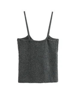 Best Spaghetti Strap Knotted Sweater Vest Vests|Knitwear
