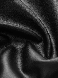 Hot Split Belted Faux Leather Jacket Outerwear|Jackets