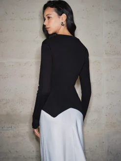 New Split Cinched Waist T-Shirt T-shirts|Tops