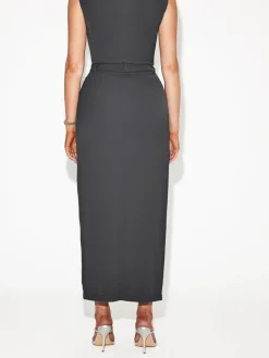 Sale Split-front Solid Midi Skirt Skirts|Bottoms