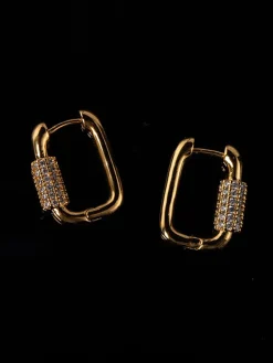Outlet Square Chubby Diamond Earrings Earrings|Accessories