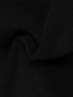 Online Square Neck Contrast Trim Long Sleeve Knit Shirt T-shirts|Knitwear