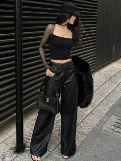 Square Neck Panel Crop Blouse Crop Tops|Blouses & Shirts