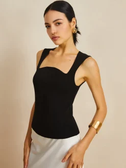 Online Square Neck Sweater Vest Sweater Vests|Sweaters & Cardigans