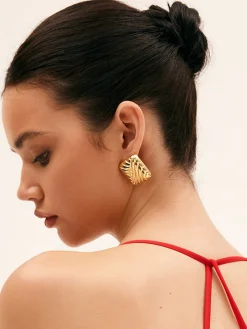 Sale Square Textured Earings Earrings|Accessories