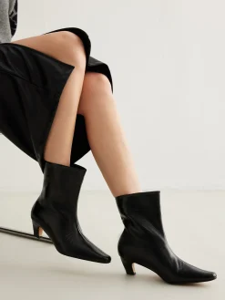 Sale Square Toe Kitten Ankle Boots Shoes|Accessories