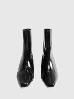 Sale Square Toe Kitten Ankle Boots Shoes|Accessories