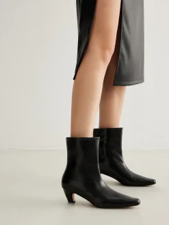 Sale Square Toe Kitten Ankle Boots Shoes|Accessories