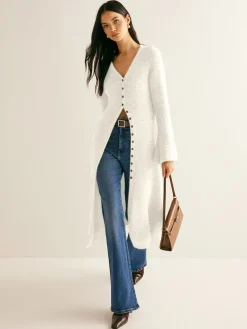 Best Stacking V-Neck Split Breasted Sweater Dress White Dresses|Black Dresses