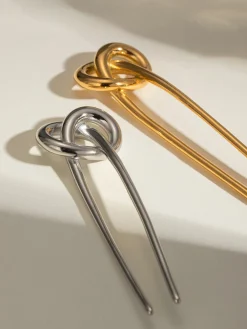 Discount Stainless Knotted Hairpin Hair Claws & Hats|Accessories