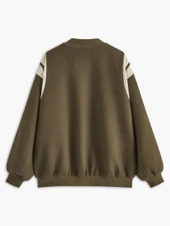 Hot Stand Collar Contrast Trim Pockets Jacket Outerwear|Jackets