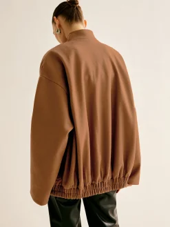 Best Stand Collar Plain Button Jacket Outerwear|Jackets