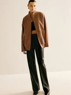 Best Stand Collar Plain Button Jacket Outerwear|Jackets