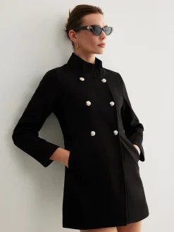 Hot Stand Collar Plain Button Blazer Outerwear|Blazers
