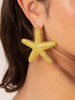 Discount Starfish Design Beach Holiday Earrings Earrings|Accessories