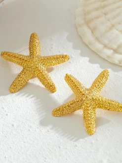 Discount Starfish Design Beach Holiday Earrings Earrings|Accessories