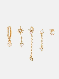 Sale Stars and Moon Earrings-5 Pieces Earrings|Accessories