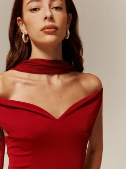 Hot Straight Neck Ribbon Pleated Short Dress Cocktail & Party Dresses|Summer Dresses