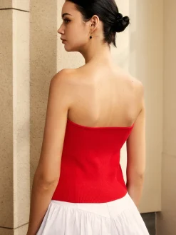 Clearance Strapless Cutout Sweater Vest Sweater Vests|Sweaters & Cardigans