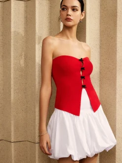 Clearance Strapless Cutout Sweater Vest Sweater Vests|Sweaters & Cardigans