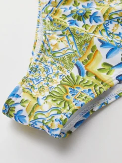 Sale Strapless Print Knotted Bikini Set Swimwear|Tops