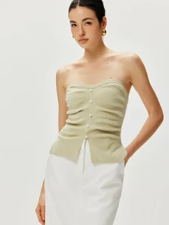 Strapless Split Pearl Sweater Vest Sweater Vests|Sweaters & Cardigans