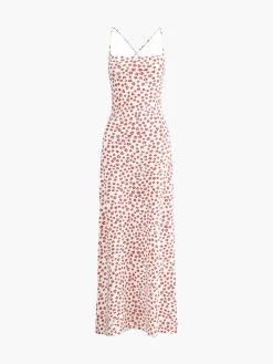 Best Strappy Floral Print Crisscross Flowy Long Sundress Casual Dresses|Floral Dresses
