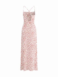 Best Strappy Floral Print Crisscross Flowy Long Sundress Casual Dresses|Floral Dresses