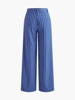 Outlet Stripe Belted sweetheart Pants Set Pants Sets|Matching Sets