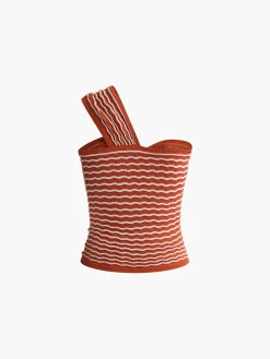 Outlet Stripe One Shoulder Knit Top Sweater Tops|Sweaters & Cardigans