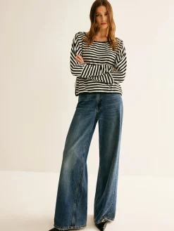 Best Striped Backless Knotted T-Shirt T-shirts|Tops