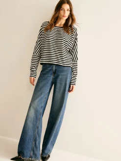 Best Striped Backless Knotted T-Shirt T-shirts|Tops