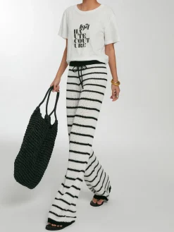 Discount Striped Drawstring Knit Pants Pants|Knitwear