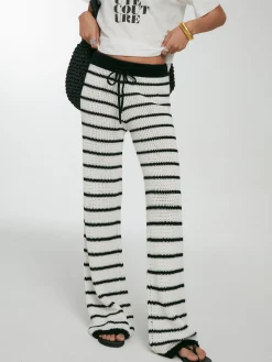 Discount Striped Drawstring Knit Pants Pants|Knitwear