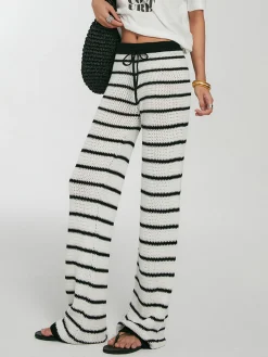 Discount Striped Drawstring Knit Pants Pants|Knitwear