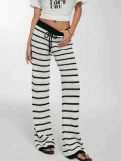 Discount Striped Drawstring Knit Pants Pants|Knitwear