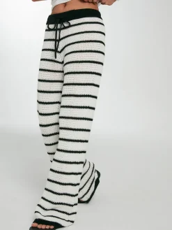 Discount Striped Drawstring Knit Pants Pants|Knitwear