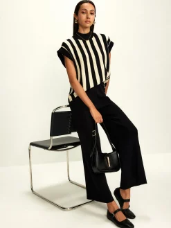 Hot Striped Jersey Top Pants Set Matching Sets|Bottoms