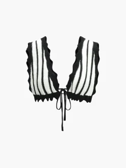 Outlet Striped Knotted Backless Skirt Set Skirt Sets|Long Sleeve Sets