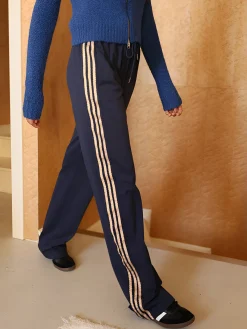 Outlet Striped Patchwork Drawstring Sweatpants Pants|Bottoms