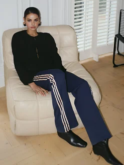 Outlet Striped Patchwork Drawstring Sweatpants Pants|Bottoms
