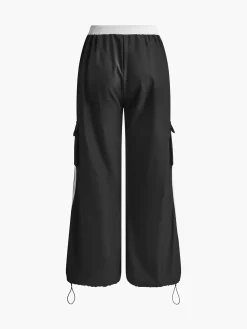 Striped Patchwork Drawstring Pants Pants|Bottoms